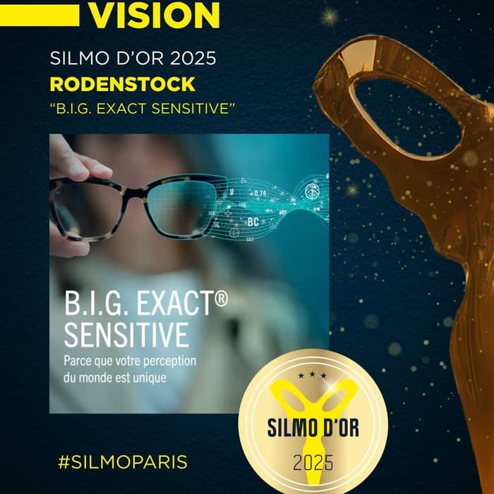 ✨ Herzlichen Glückwunsch, Rodenstock! ✨
Wir gratulieren euch herzlich für den SILMO d’OR 2025 in der Kategorie Vision für das neue B.I.G. EXACT® Sensitive! 🏆
Ein beeindruckender Beweis dafür, dass Innovation, Präzision und individuelle Sehstärke Hand in Hand gehen.
Wir sind stolz, mit den besten Gläsern auf dem Markt arbeiten zu dürfen – für Seherlebnisse, die so einzigartig sind wie jeder Mensch selbst. 👓💛